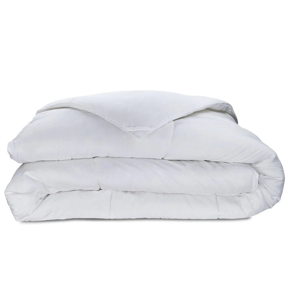 A folded Luxury Down Alternative Comforter.